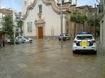 Coches de la Policia Local de Alfafar aparcados en la Plaza